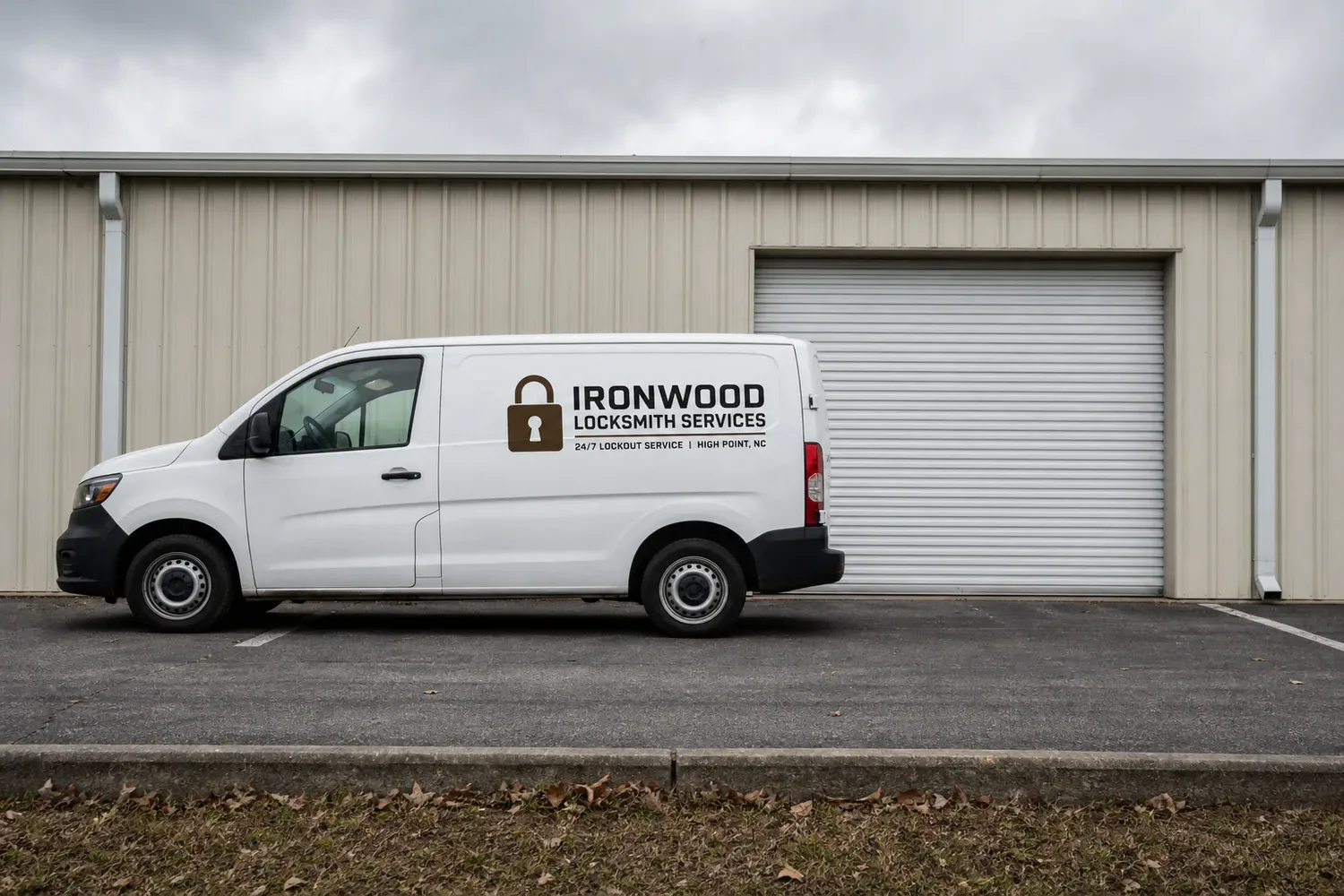 The Ironwood Locksmith Services service vehicle, stocked for lockouts and key cutting in High Point, NC